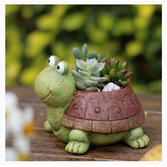 Set of 2 Turtle Planter Pots - Picture 11 of 13